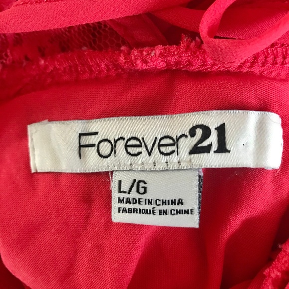 FOREVER 21 / Coral Lace Dress - Picture 6 of 7